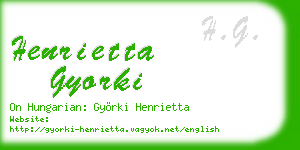 henrietta gyorki business card